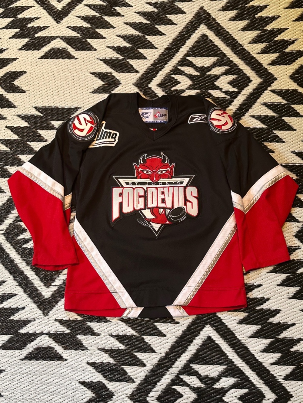 CHL St John's Fog Devils QMJHL Reebok Patched Jersey